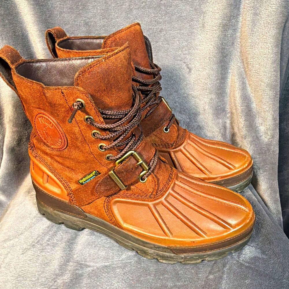 Polo Ralph Lauren Oslo High BT WP Men's US 12 D Brown Leather Waterproof Boots